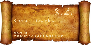 Kroner Lizandra névjegykártya